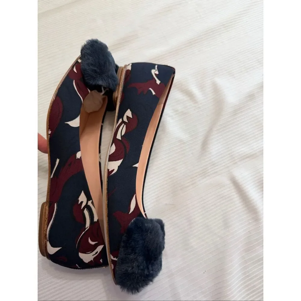 Kate Spade Elen Navy Multi Flats Size 7 New